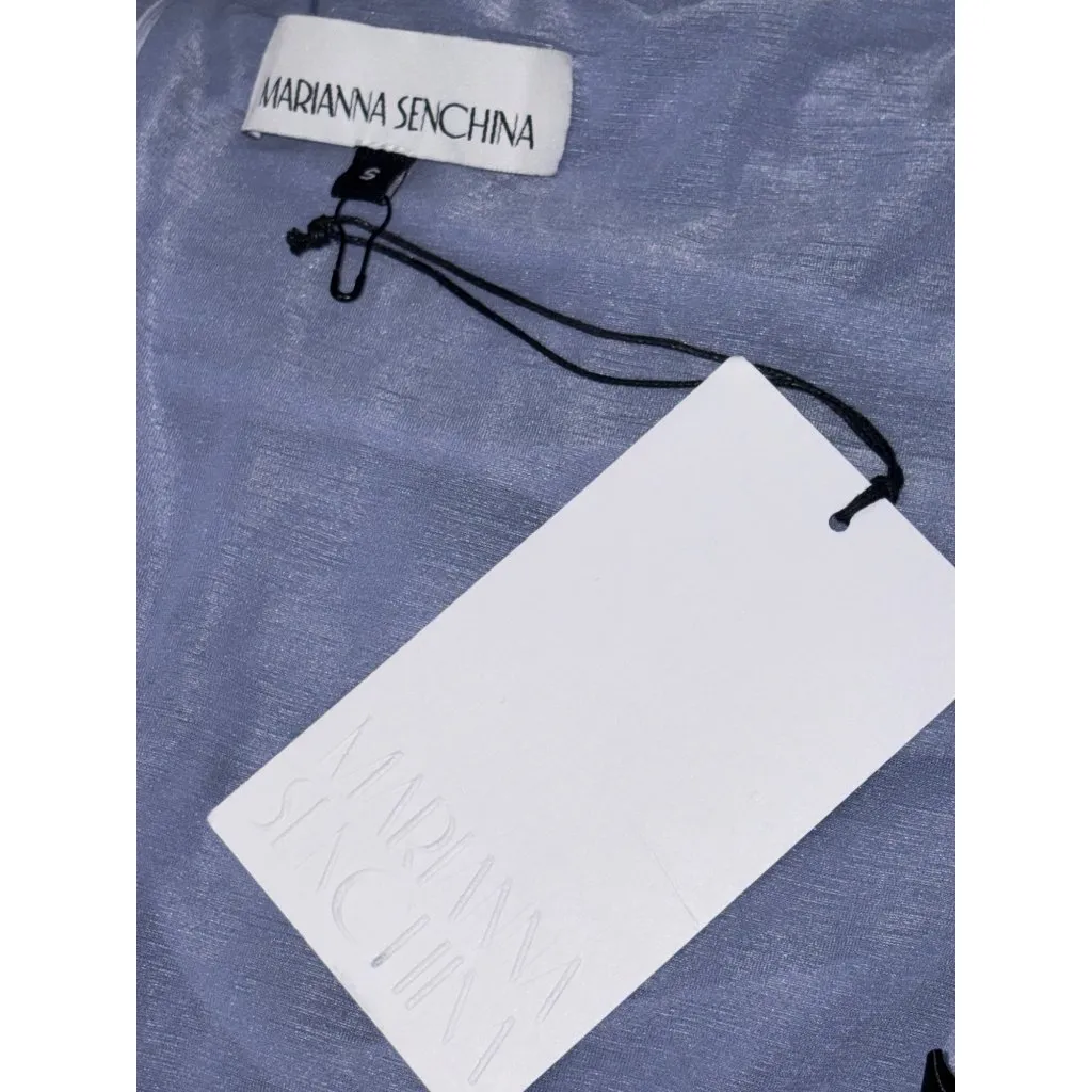 MARIANNA SENCHINA for FWRD Strapless Flower Bloom Midi Dress Small New Womens Purple - Image 9