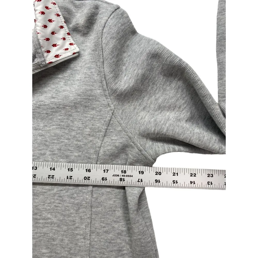 Women's Orvis Sandy Point 1/4 Zip Ribbed Sweatshirt Gray Sz Large - Image 4
