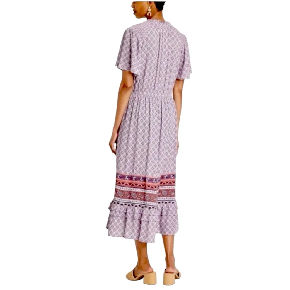 Knox Rose Maxi Dress Boho V-neck Tassel Purple Floral Women’s Plus Size XXL - Image 2