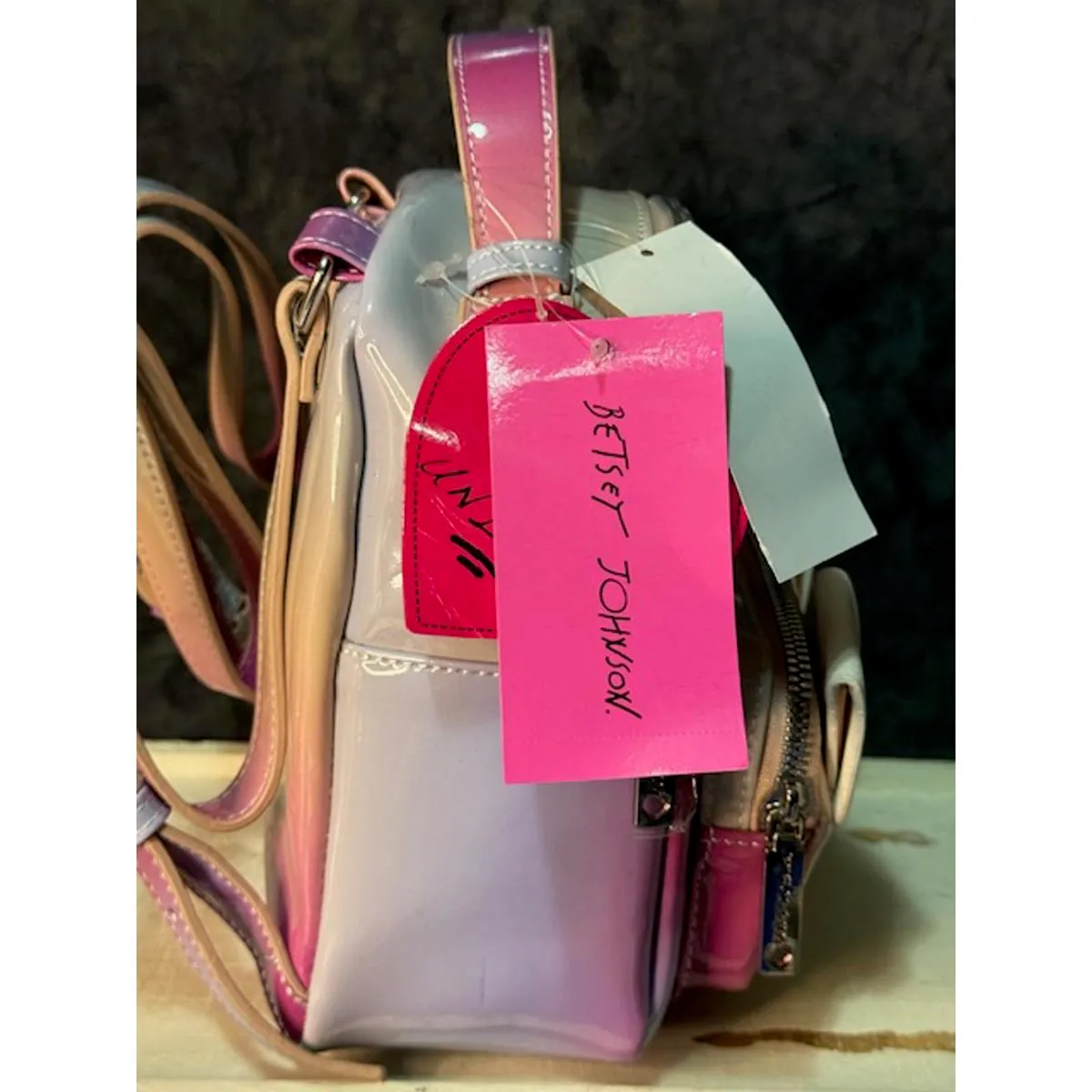 Betsey Johnson Puppy Dog Mini Backpack Holographic NWT - Image 4