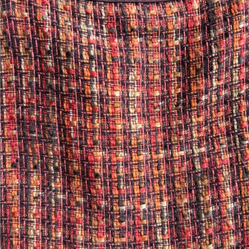 Outback Red  Vibrant Tweed Mini Skirt - Image 3