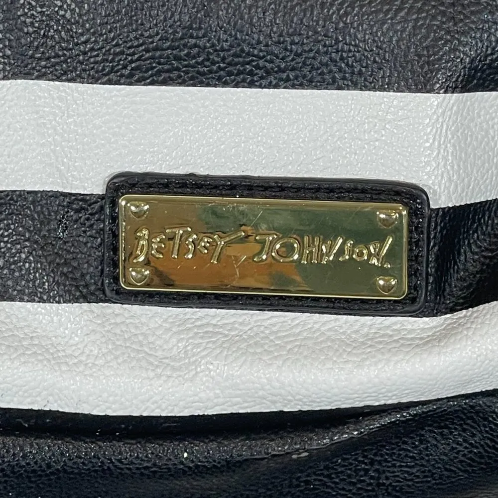 Betsey Johnson  Black and White Studded Purse - Image 6