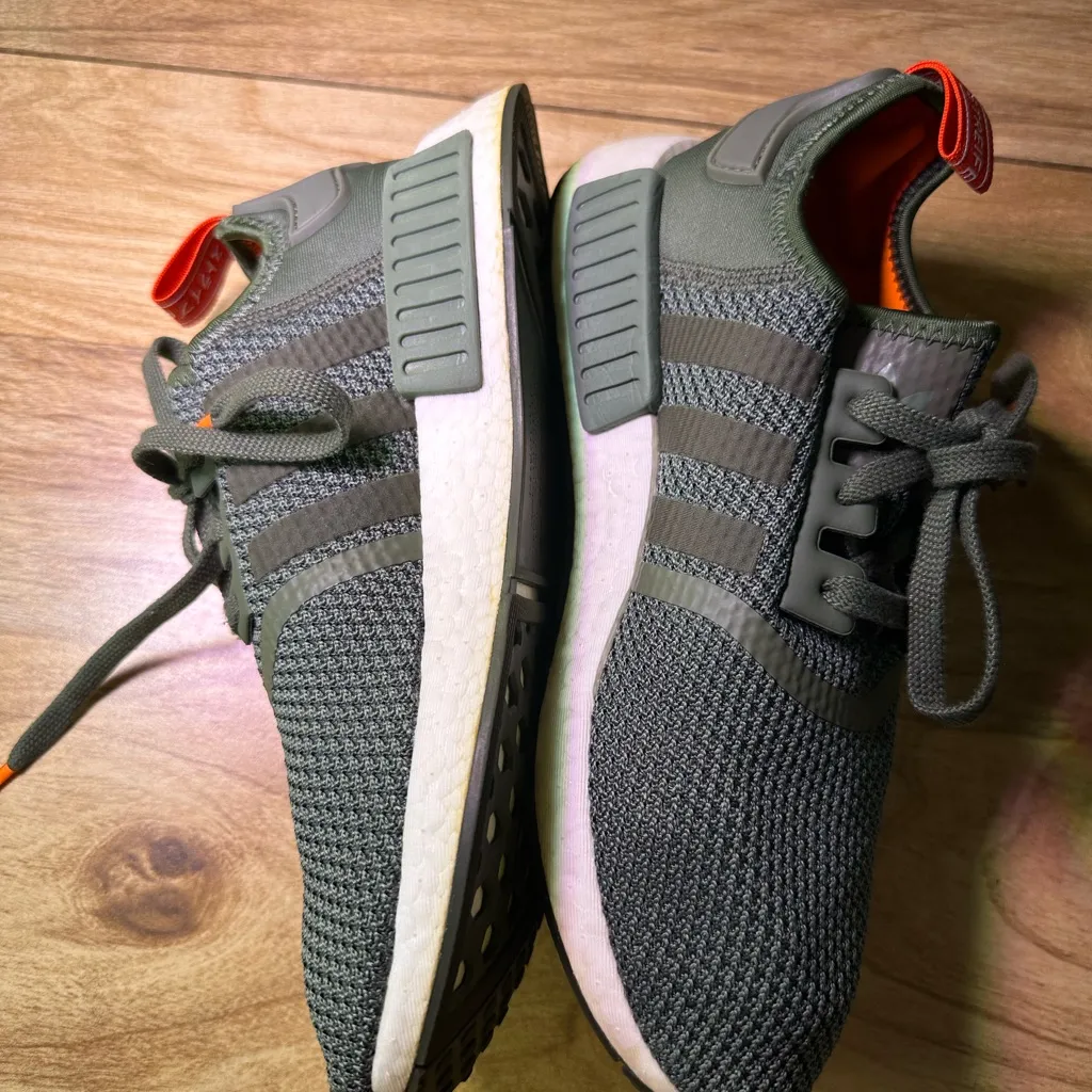 adidas Green and Orange Athletic Shoes - Image 12