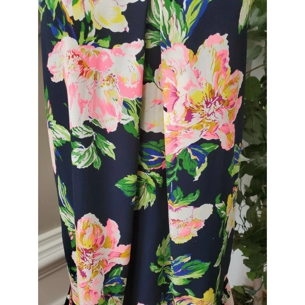 Soprano Women Blue Floral 100% Polyester Size L - Image 3