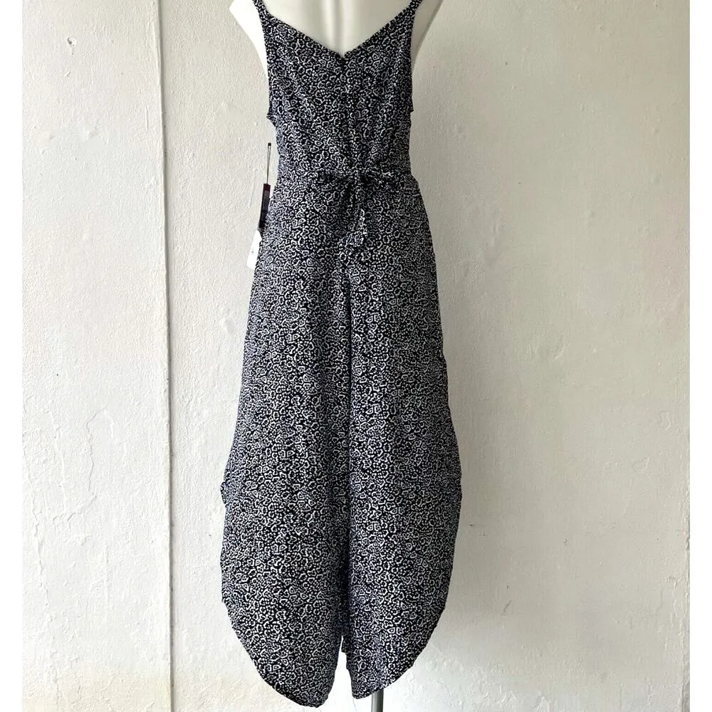 Vince Camuto Butterfly Wide Leg Jumpsuit Size 1X Black White Strappy NEW - Image 9