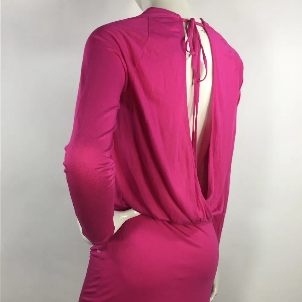 Haute Hippie Low Open Back Long Sleeve Mini Dress - Image 17