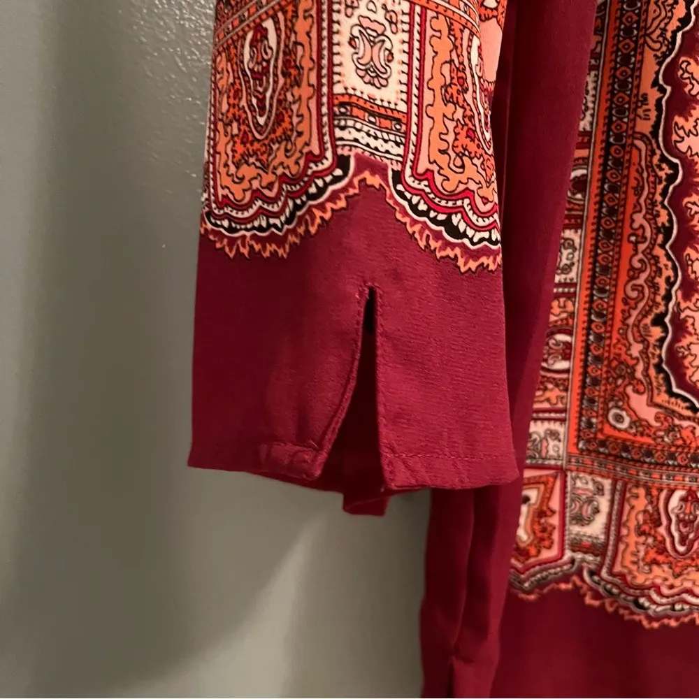 Adrianna Papell Zipper Neck Blouse - Image 3