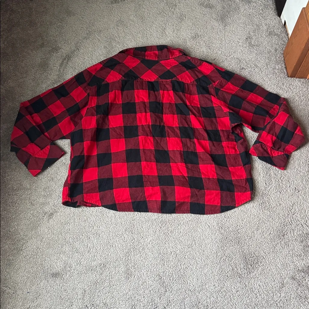 Auden Black/Red Checkered Pajama Set SIZE XXL Red - Image 5