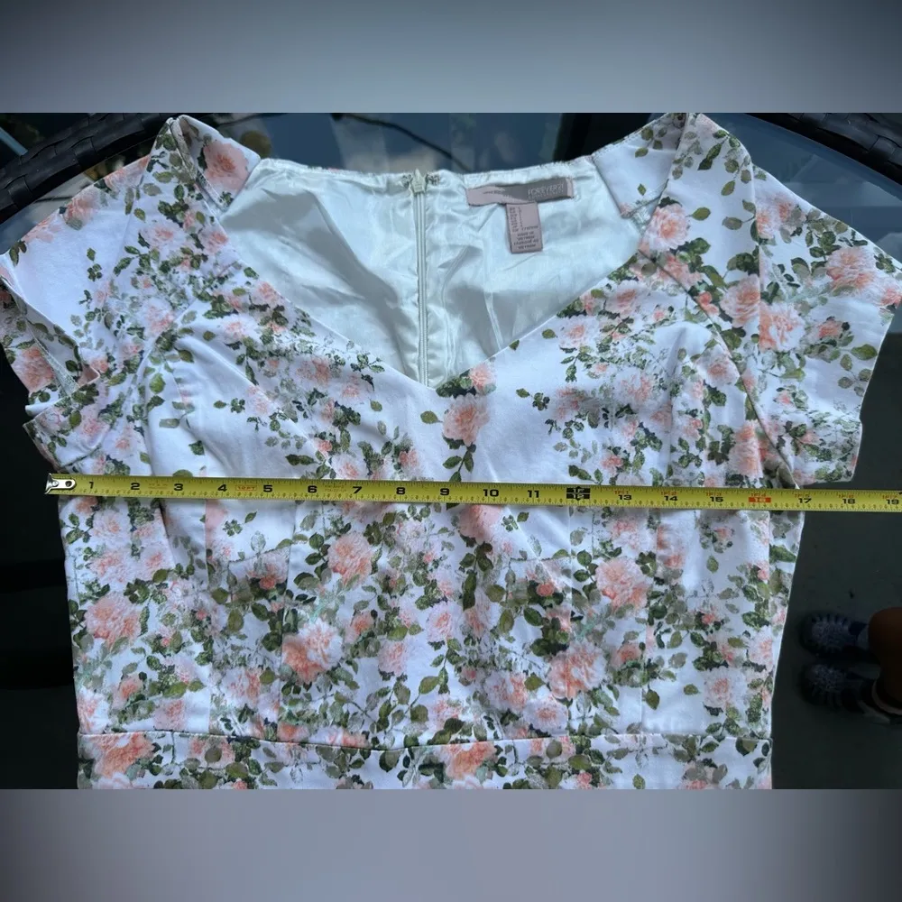 Forever 21 Contemporary Coquette Floral Dress in White/Pink/Green - Size Large - Image 2