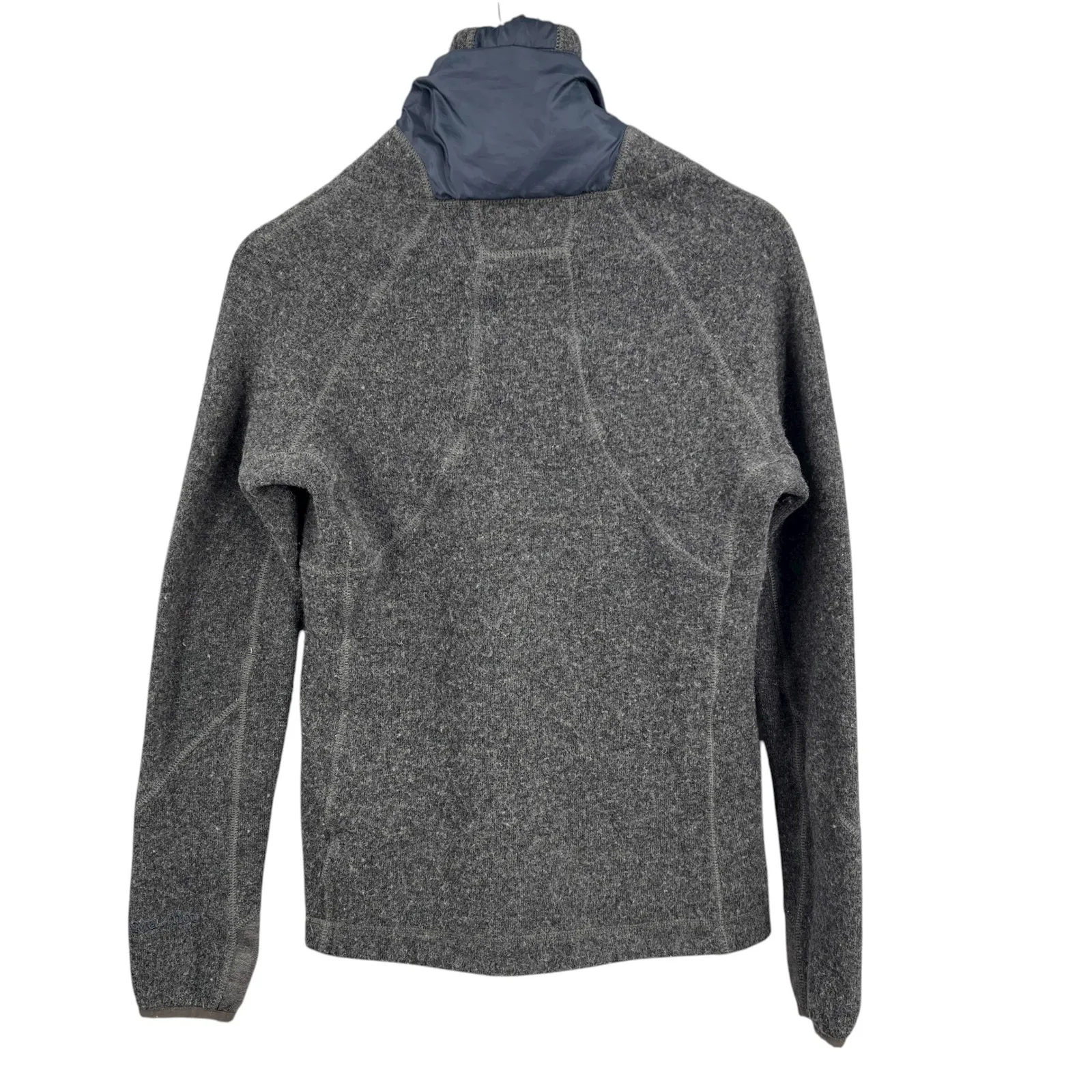 Marmot Women's Gray Shawl Collar Pullover Sweater Thumbholes Size M - Image 3