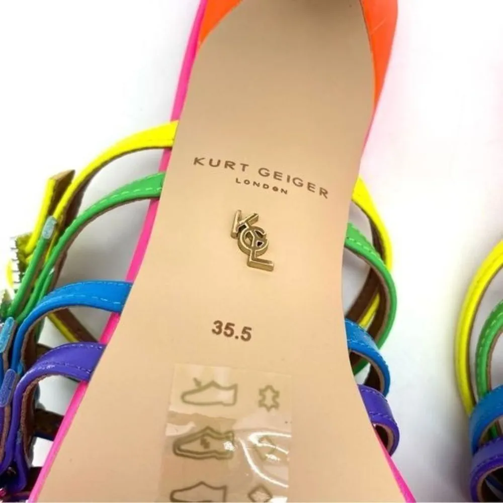 Kurt Geiger Pierra Mule Rainbow Heel Sandals Size 5.5 - Image 7