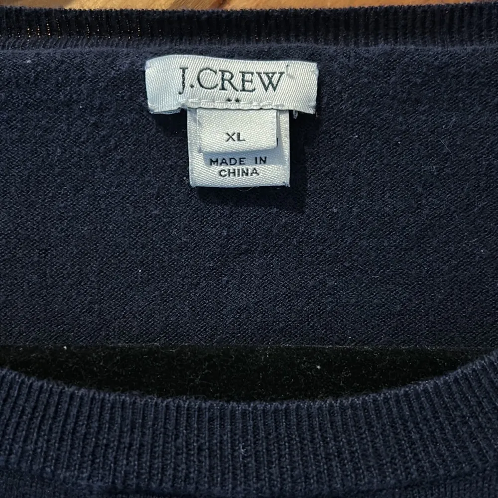 J.Crew navy & white embroidered pineapple sweater - Image 5