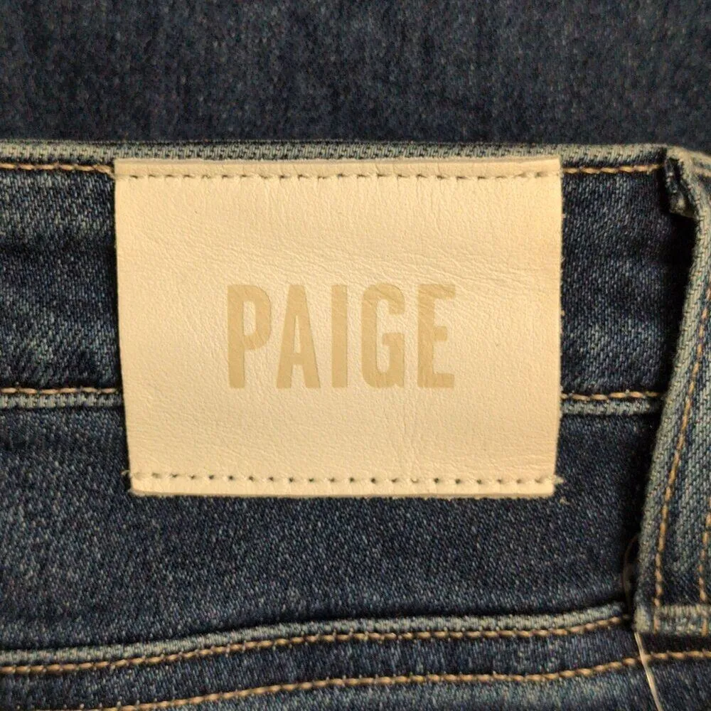NWT PAIGE Stella High Rise Straight Leg Jeans Soleil Destructed Size 27 - Image 7