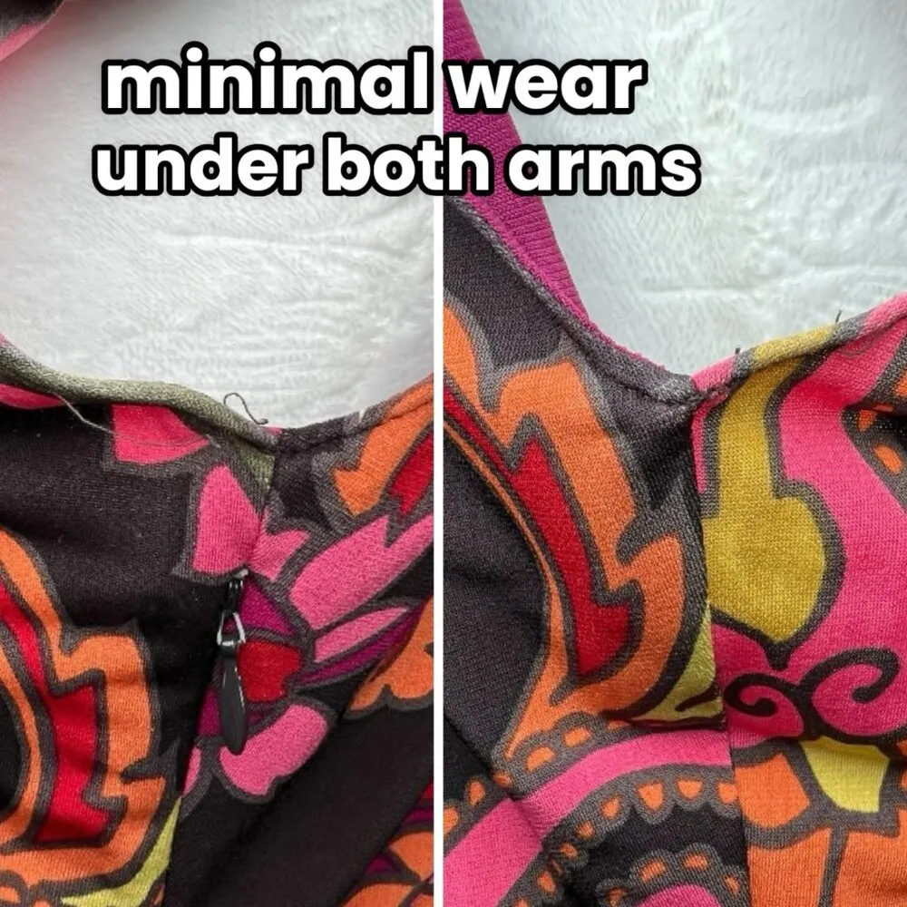 Arthur S. Levine Midi Dress Cap Sleeve Multicolor Paisley Size 2 - Image 12