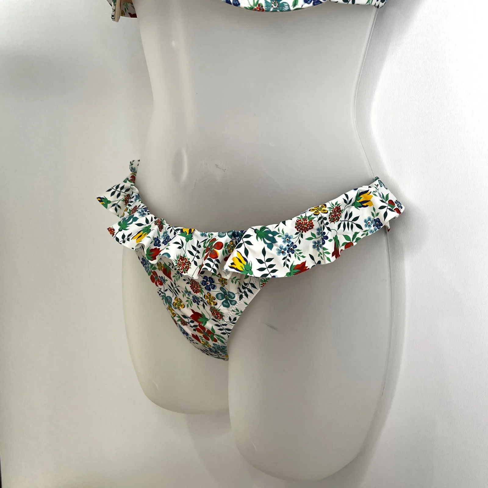 J. Crew Ruffle Hipster Bikini Bottom in Liberty Edenham Floral Print G1176 - Image 2