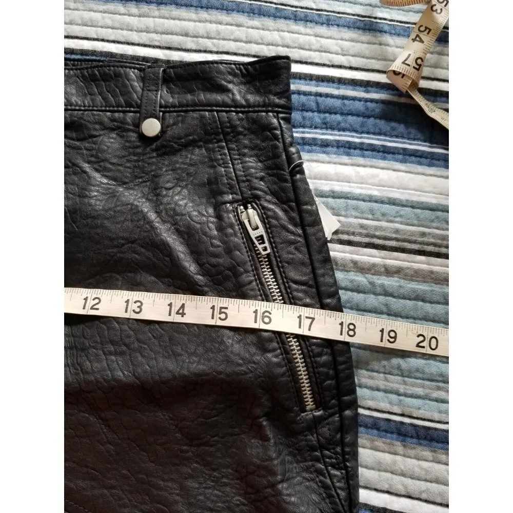 BLANKNYC Black Faux Pebbled Leather Moto Mini Skirt (Sweet Talker) Womens Sz 27 - Image 10