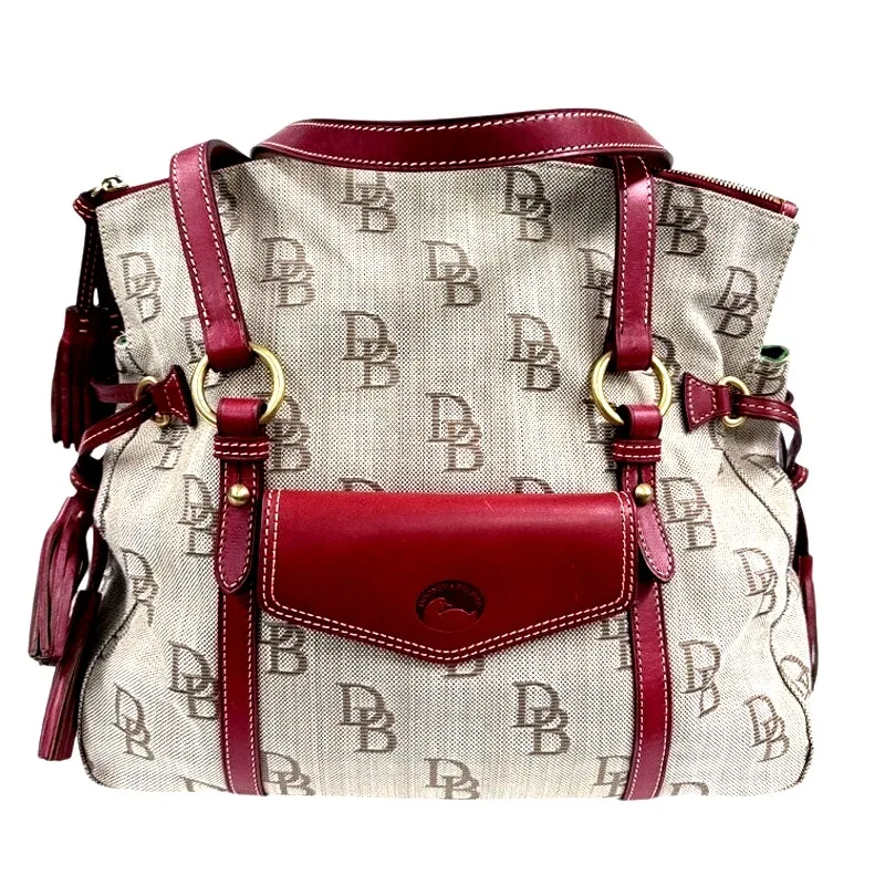 Dooney & Bourke En The Smith Bag JQ820 Brown Red Logo Tote NWT $268 - Image 2