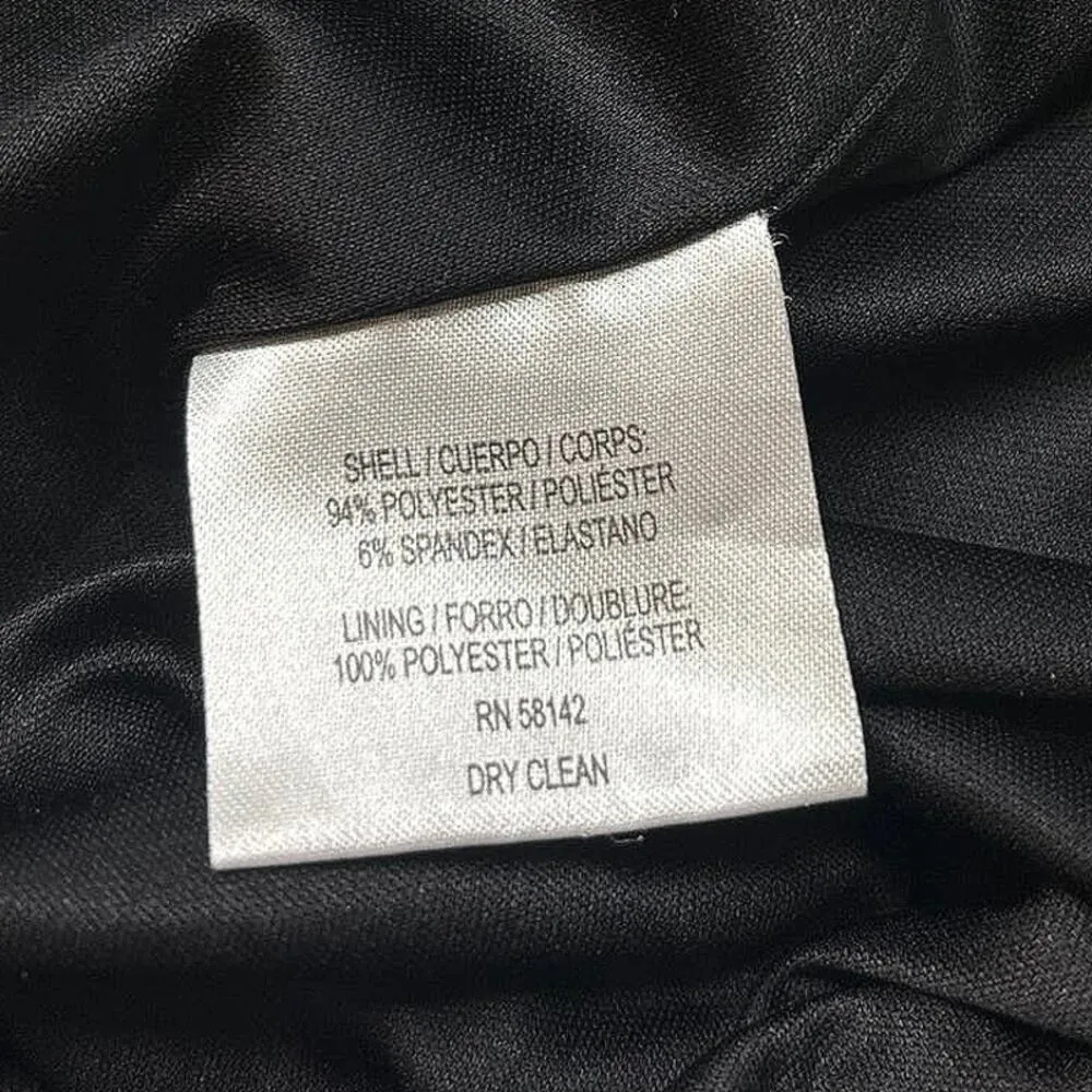 Maggy London Scuba Multicolor Blue Red Abstract Crew Neck A Line Mini Dress Sz 6 - Image 6