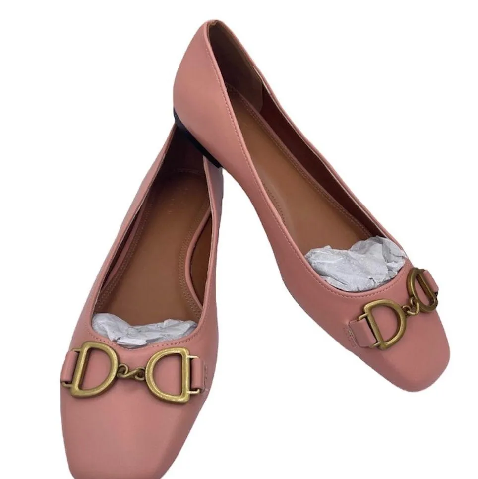 Asos Design slim square toe pink ballet flat shoes women’s Size 8 - Image 2