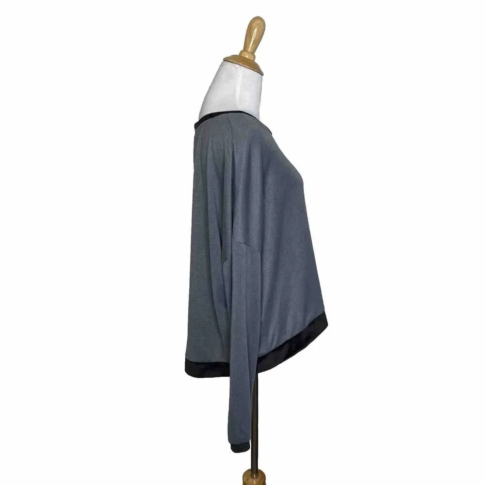 Lucky Brand Grey Gray Black Long Sleeve Pajama Top Size XL Womens - Image 4