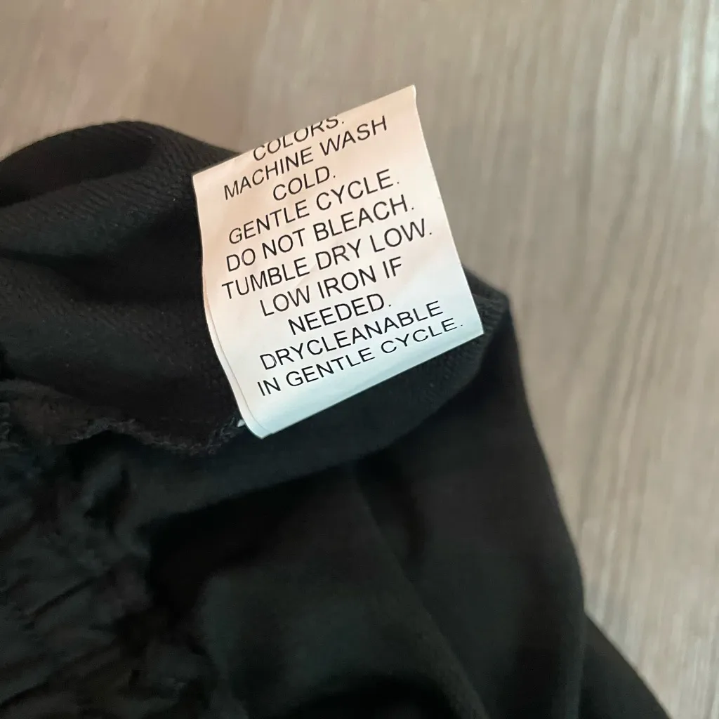 SHEIN Solid Ribbed Tank & Drawstring Shorts Black Lounge Set Size Small - Image 6