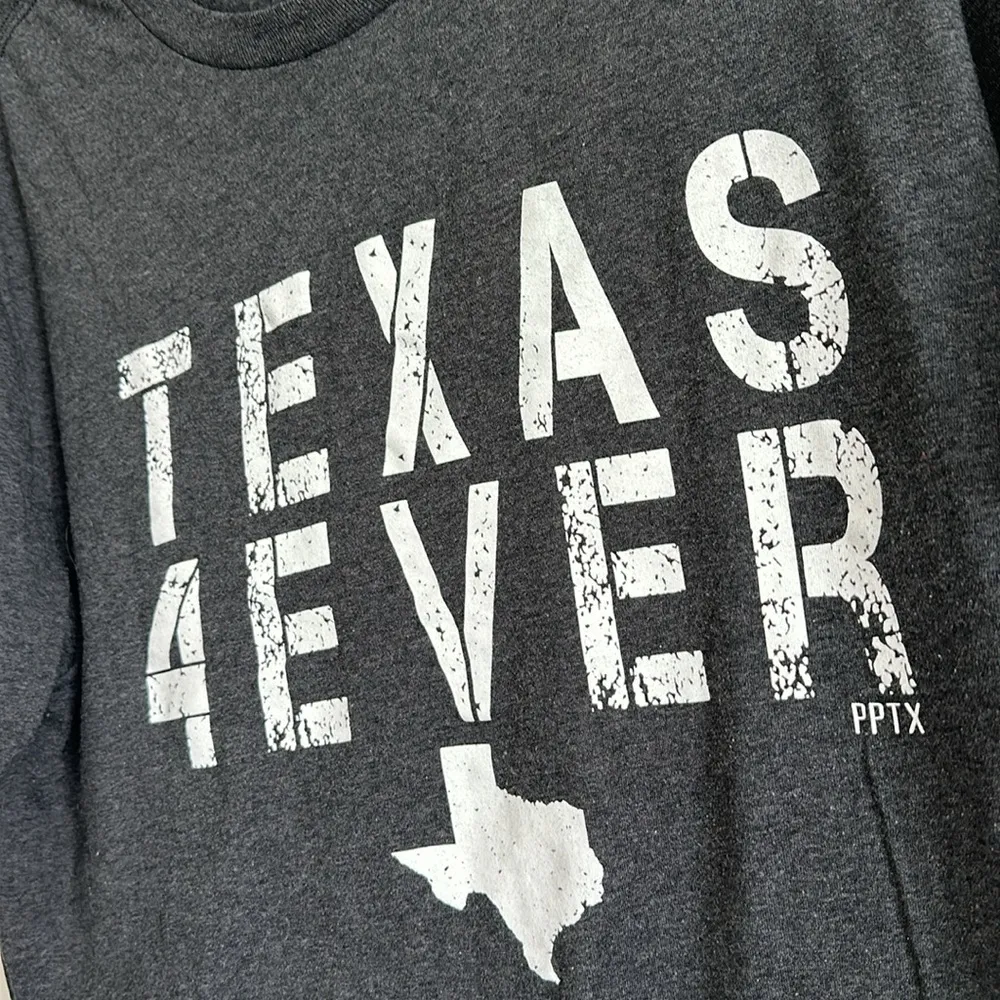 Port & Company Unisex M Short Sleeve Graphic Tee Texas 4Ever Charcoal Gray Soft Size M - Image 5