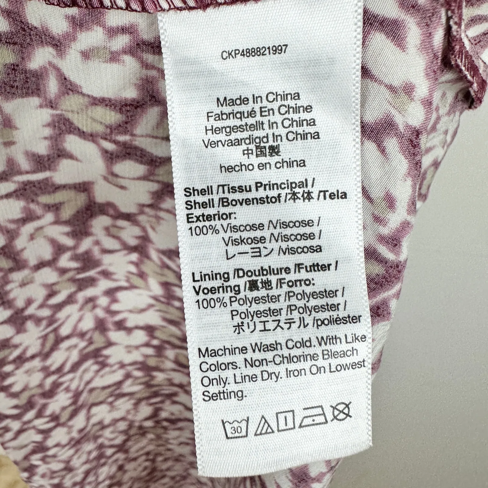 Madewell Ruffled Scoopneck Maxi Dress Emma Floral Burgundy Viscose US 8 NWT - Image 14