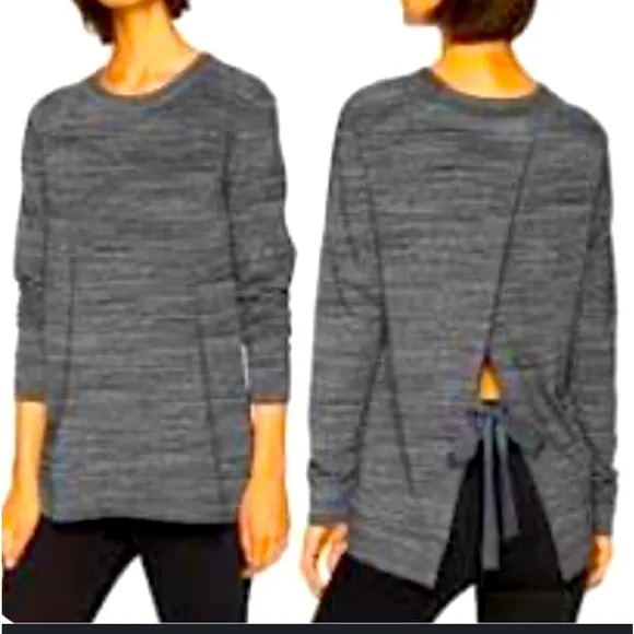 Daily Ritual tie Back Sweatshirt Black Size M - Image 2