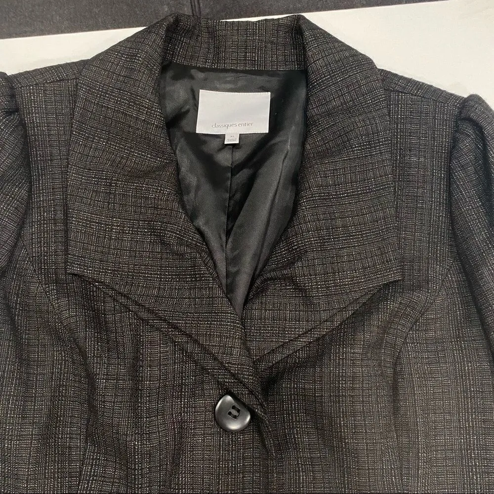 Classiques Entier Button-down Jacket size XL 3/4‎ sleeve body fit charcoal gray - Image 4
