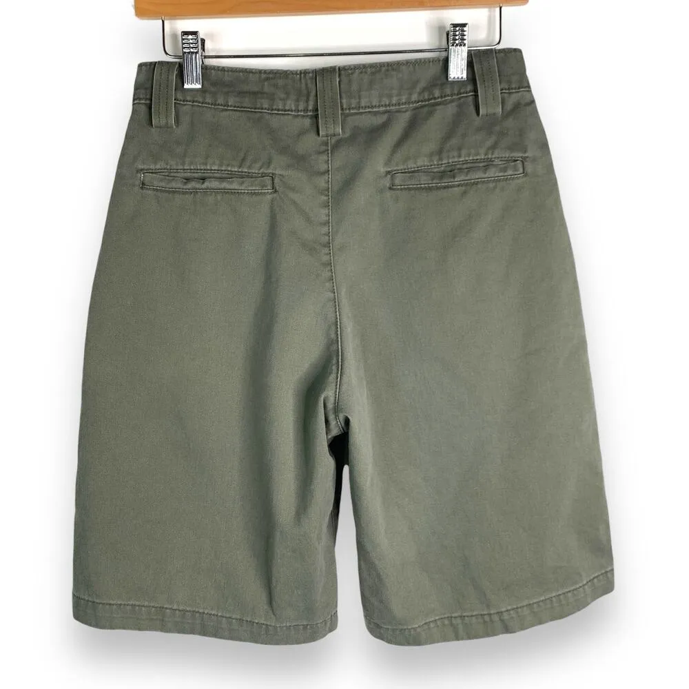 Vintage 90's Levis Bermuda Shorts Size 7 Silver Tab Khakis USA 100% Cotton - Image 5