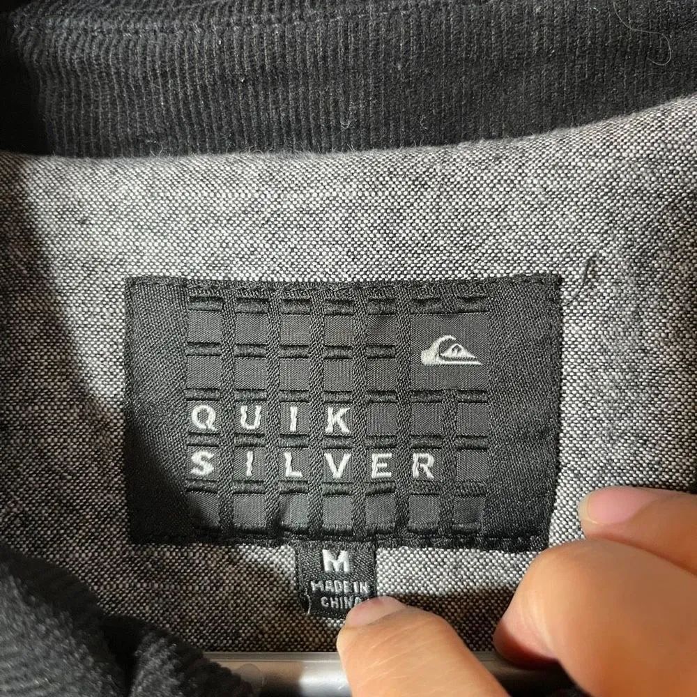 Quicksilver Mens Black Jacket Size Medium - Image 5