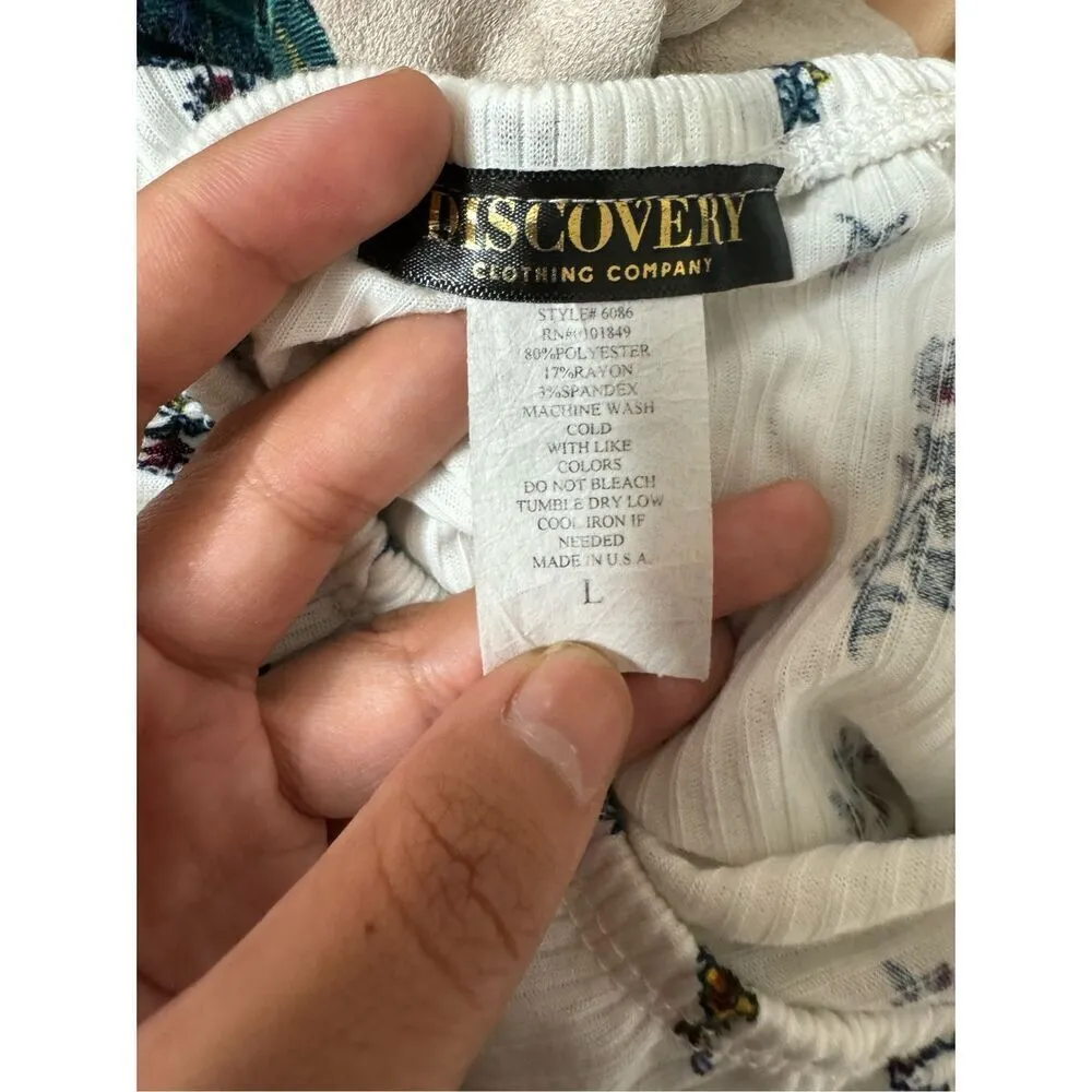 White and floral bodysuit Size L - Image 5