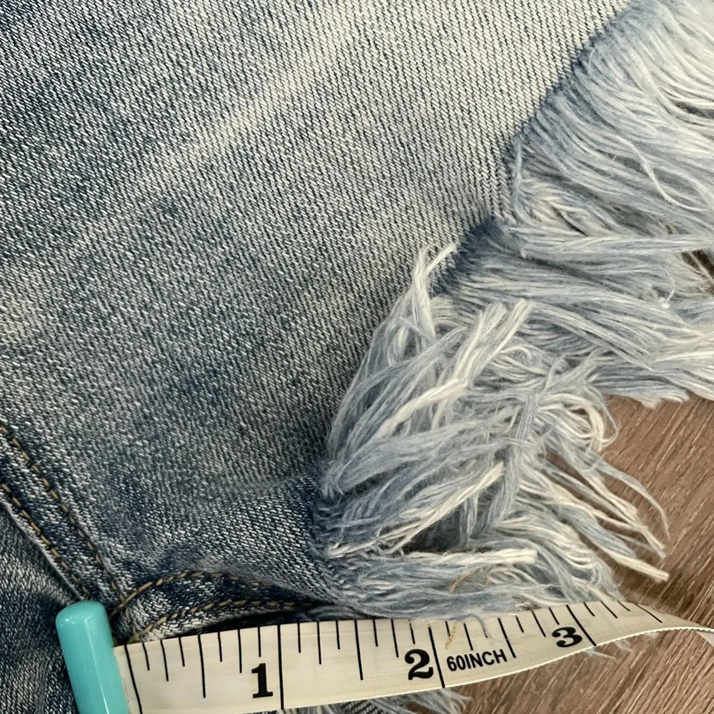 Eunina Elle Shortall XS denim jean shorts overalls - Image 12