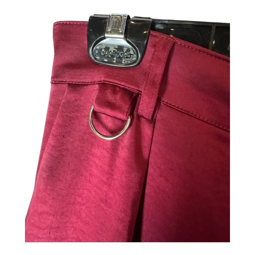 LNA‎ Clothing Pants Women Medium Red Silky Cargo Pants Wide Leg Luxury Retro - Image 7