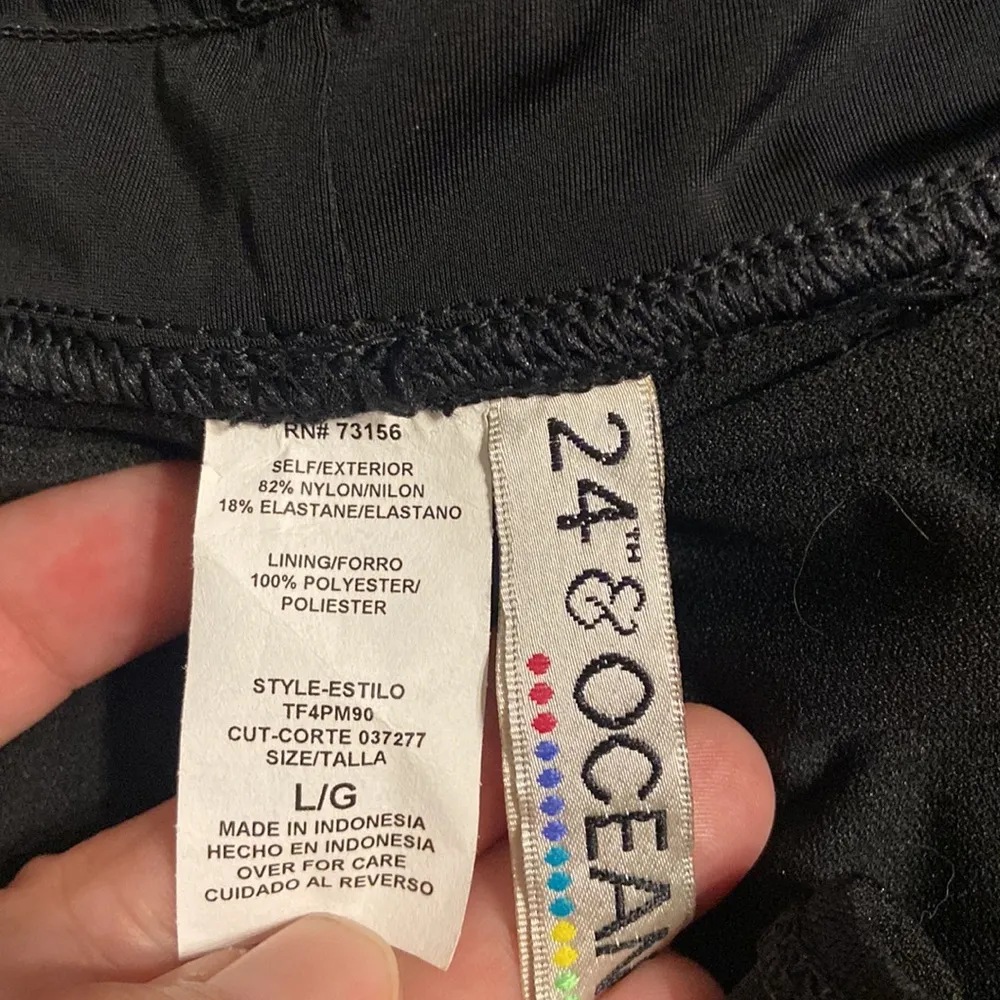 24th & Ocean Black and Blue Swim Set Top and Bottom Shorts size L brand new Size L - Image 2