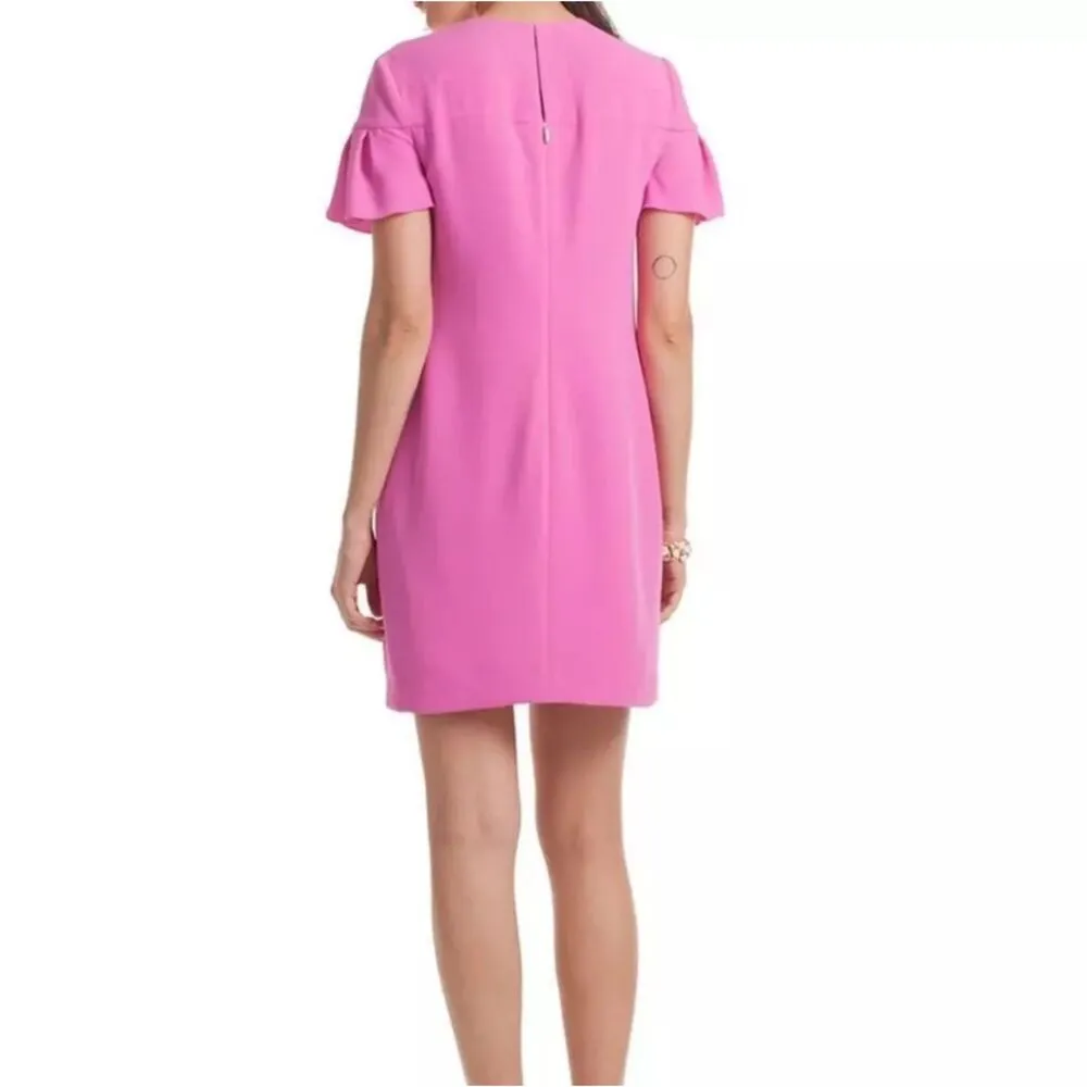 Trina Turk  Women's TD181003 Size 4 Pink Jacinta Shift Dress Short Sleeve EUC - Image 2