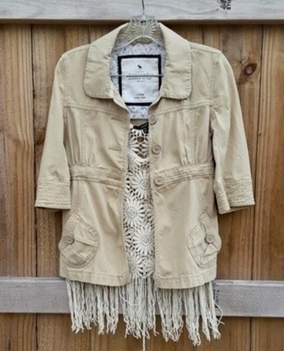 Abercrombie and Fitch khaki coat - Image 2