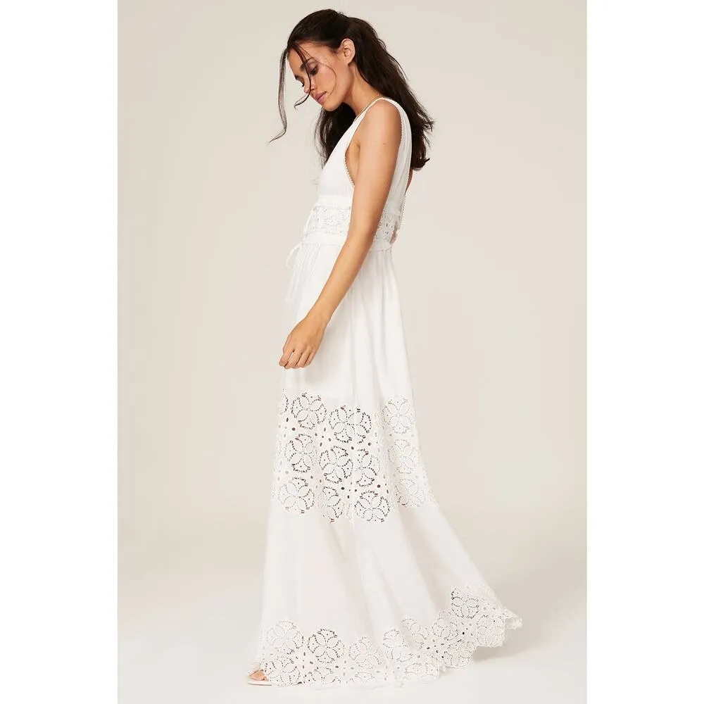 Jonathan Simkhai Waverly White Sleeveless Plunge V - Image 2