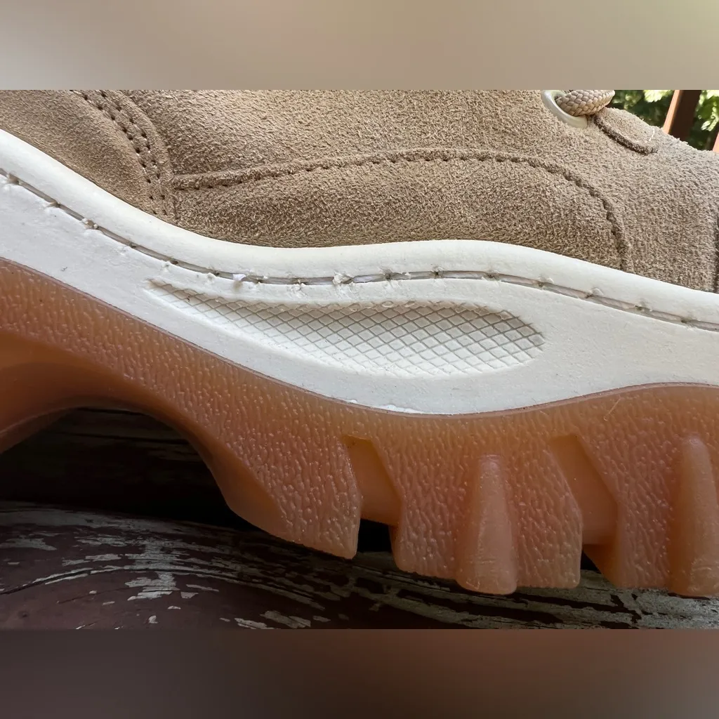 Bronx Jaxstar W/Gum Sole Women Neutral Suede Chunky Streetwear Sneakers|Sz:36EU Tan Size 5 - Image 12