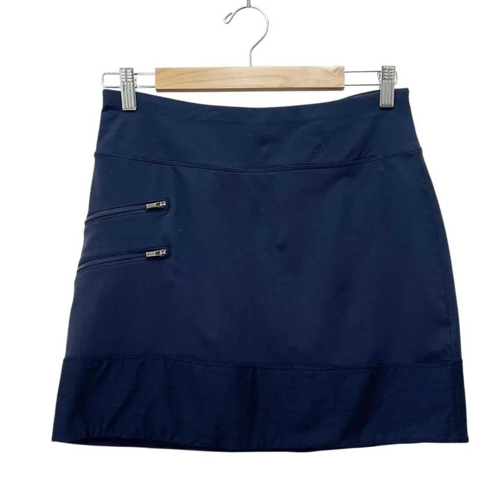 Athleta Tee Time Skort Navy Blue Sz Small Built-In Shorts Golf Pickleball Skirt - Image 2
