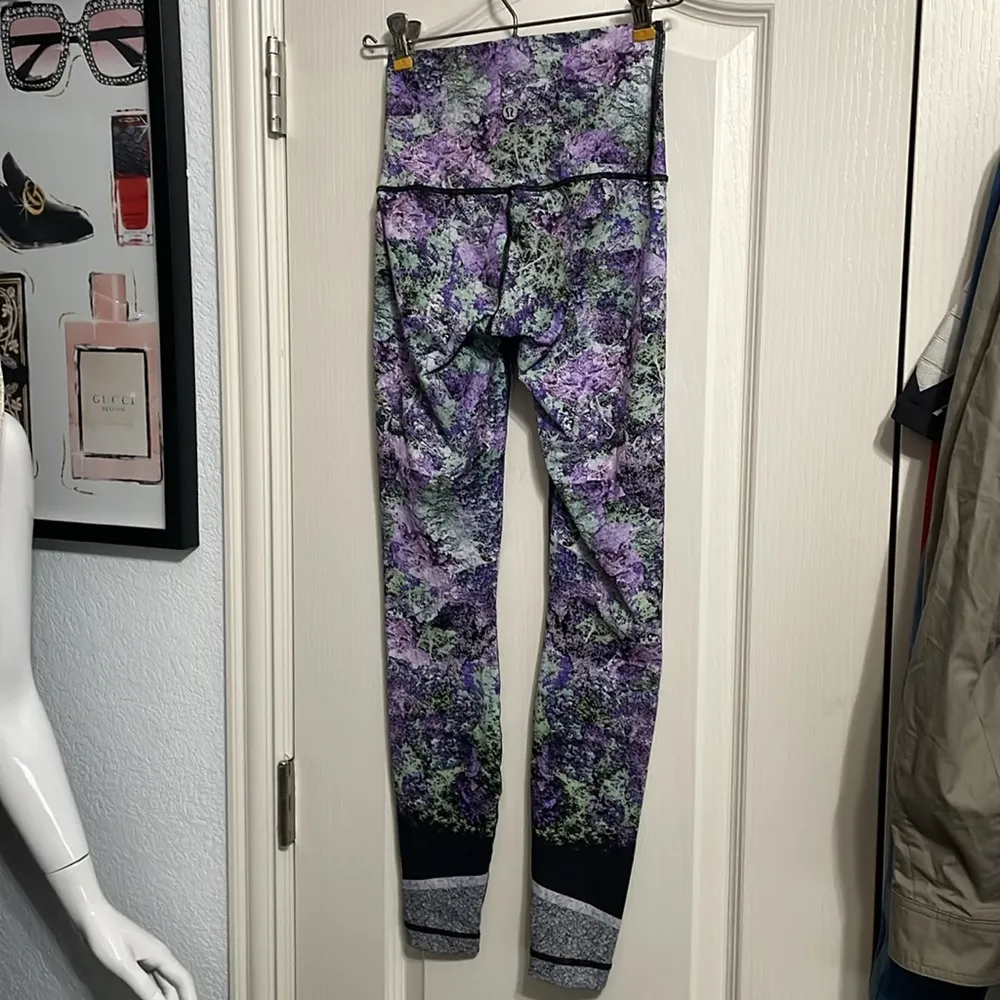 💙 Lululemon Wunder Under Hi-Rise Tight Nulux 28" Vivid Vision 50g Multi Black - Image 5