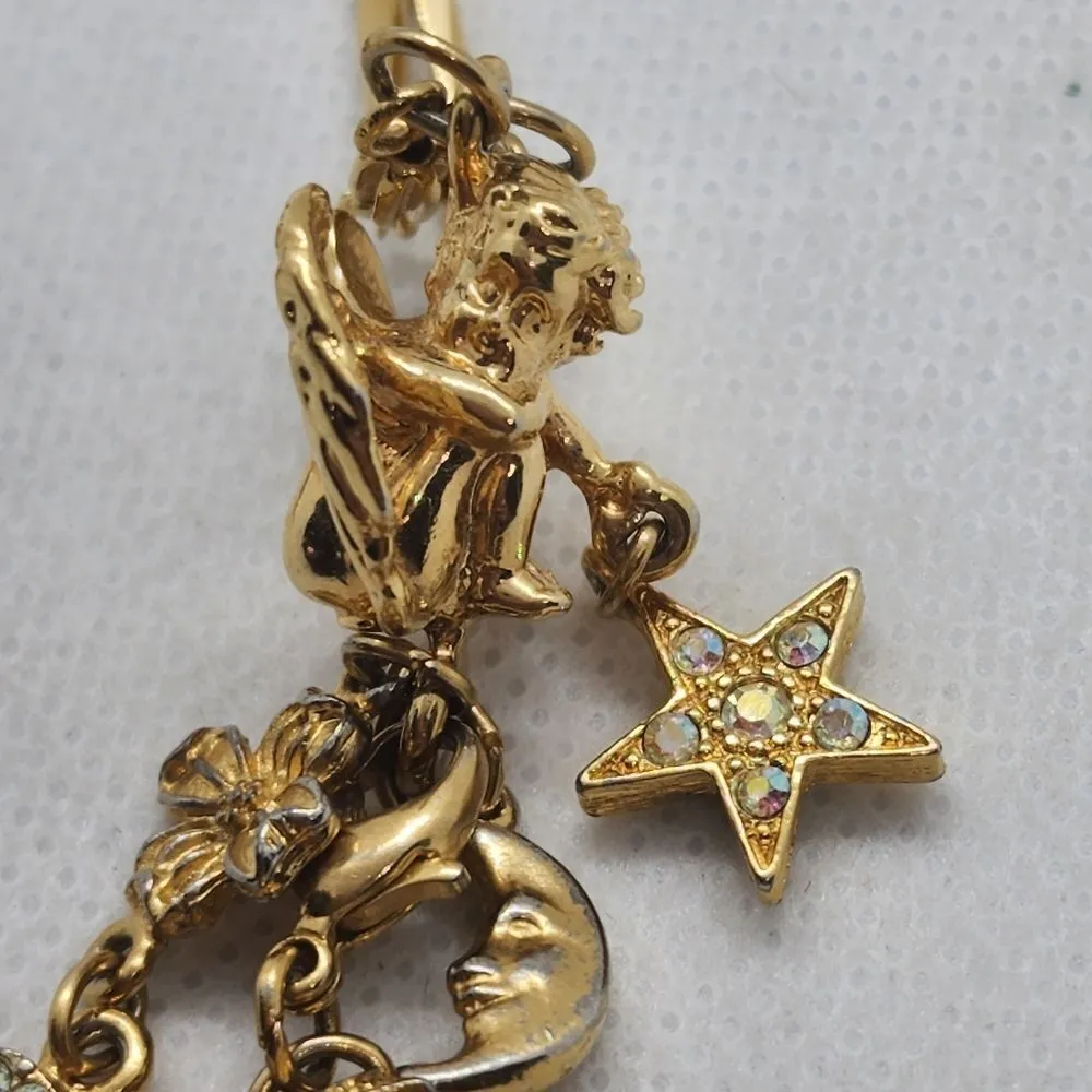 Vintage Kirks Folly Angel Watch Necklace Gold - Image 7