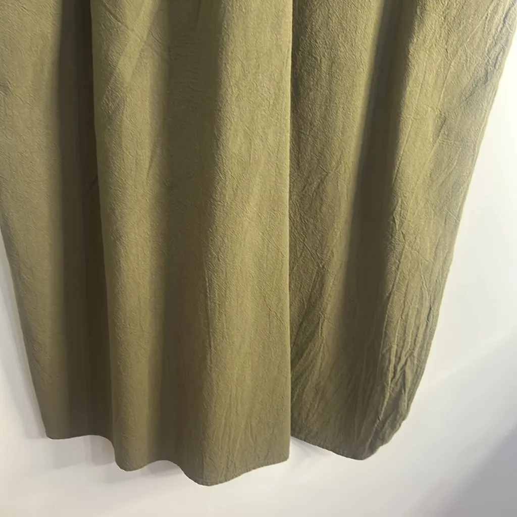 GGUHHU Dress Women size M green. Shirt Button 100% Cotton Green Size M - Image 4