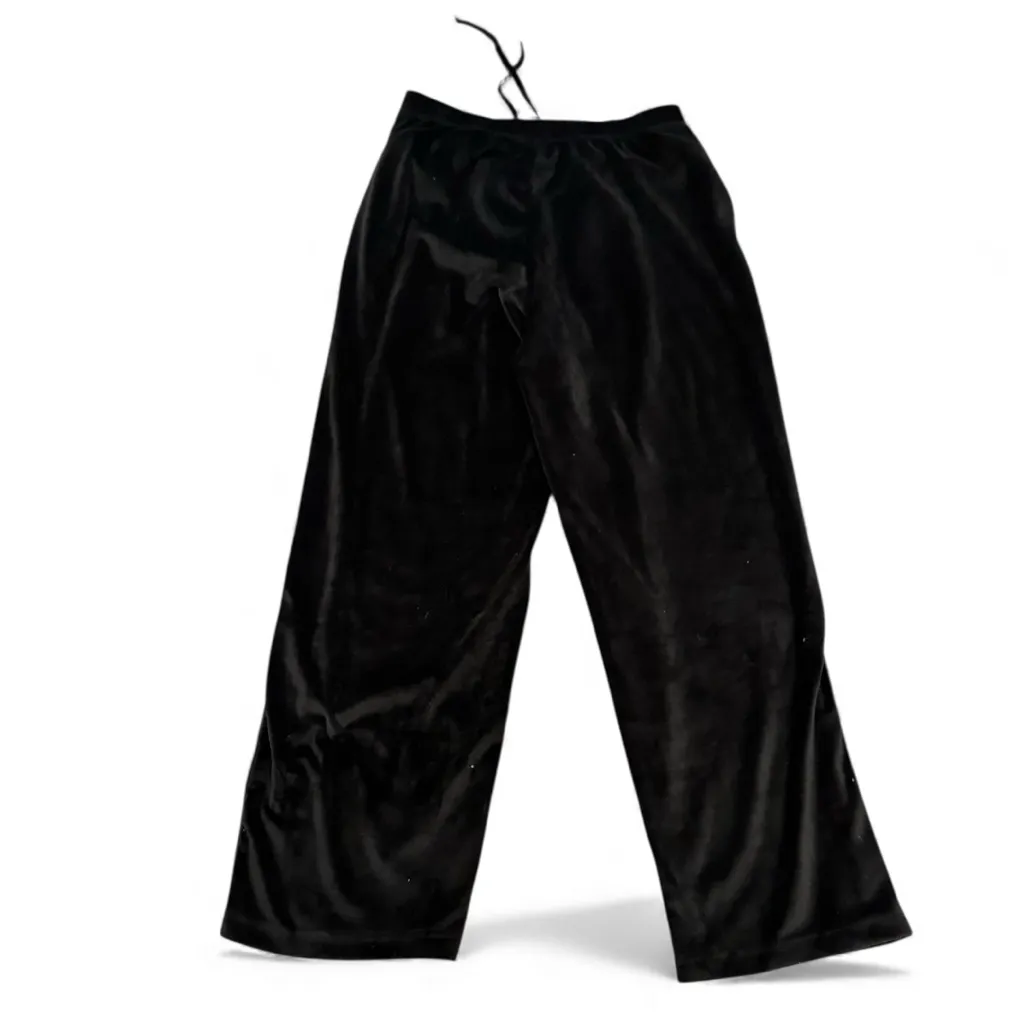 House of Harlow 1960 Black Velvet Drawstring Sweatpants M Size M - Image 3
