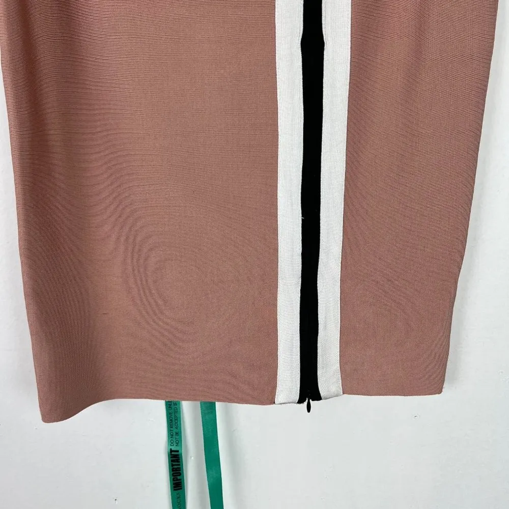 NWT  Magnetic Blush Bandage Thigh Split Pencil Skirt Size Large L - Image 4