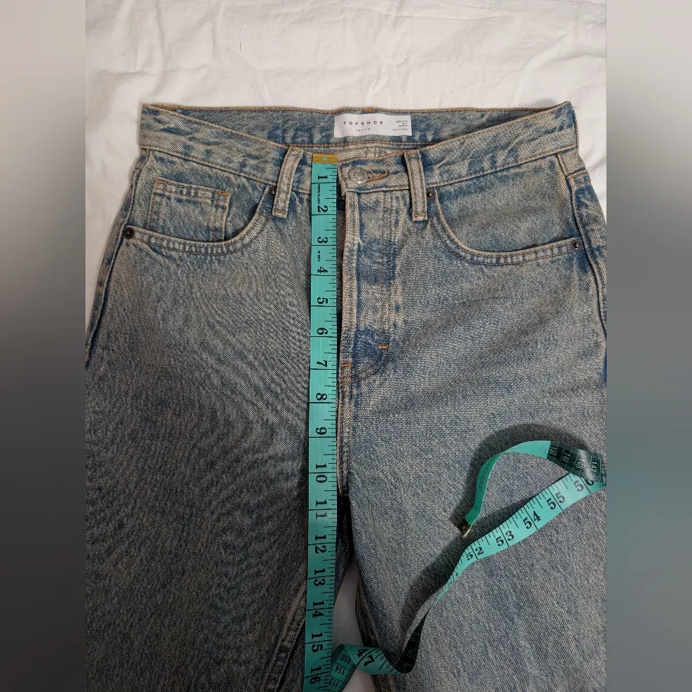 NWOTS Topshop High Waist Straight Leg Acid Wash Jeans W26 - Image 6