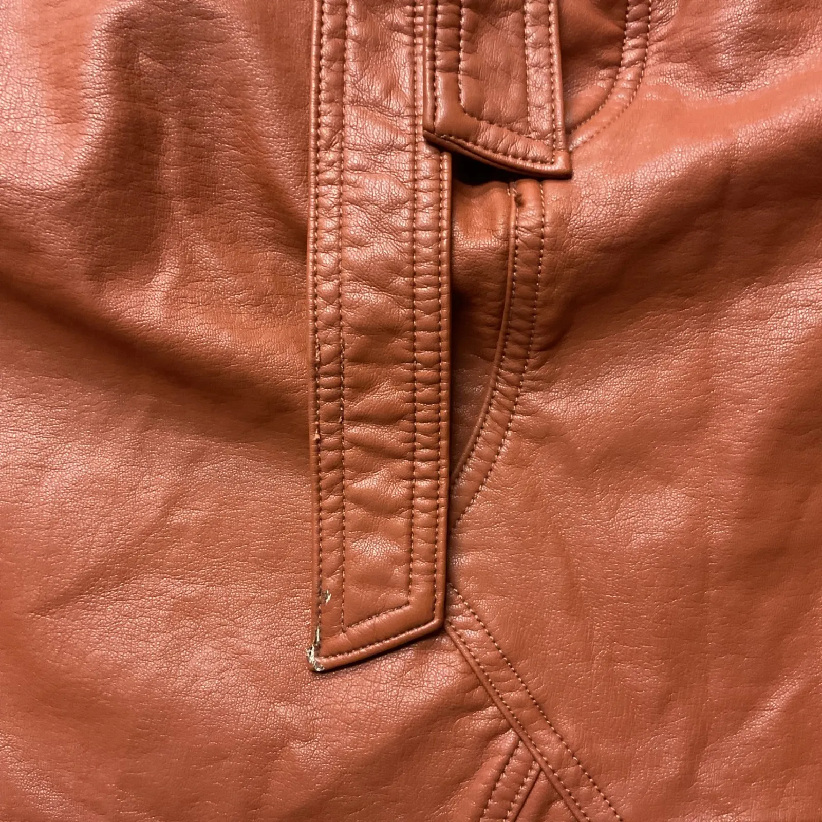 Free People East Of Eden Vegan High Rise Belted Pocket Mini Skirt Orange Size 30 - Image 12