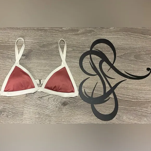 Damsel Triangle Bikini Swim Top Red - Image 2