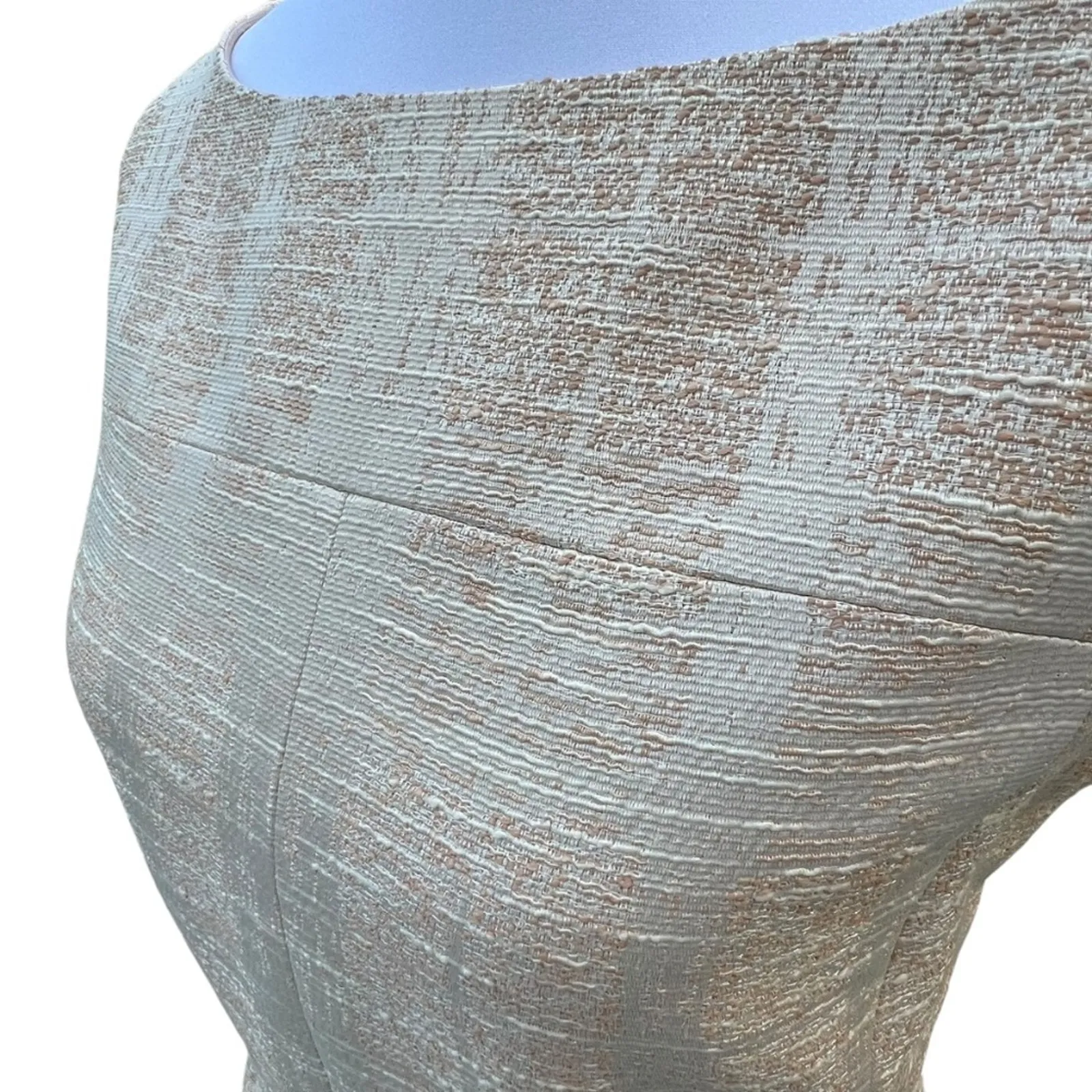 Tory Burch Dress 10 Retro Tweed 60s Style Jacquard Sheath Classic Elegant $428 - Image 11