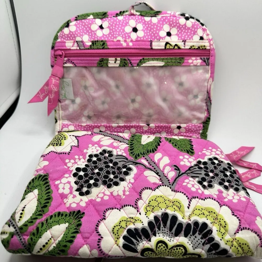 Vera Bradley PRISCILLA PINK Jewelry Folio Quilted travel cosmetics tote Retired - Image 6